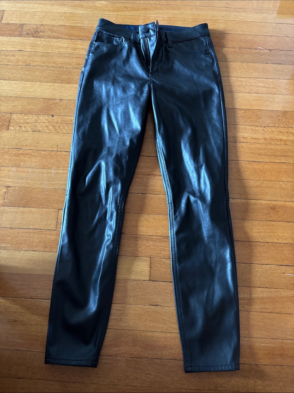 GAP Black Faux Leather Skinny Pants